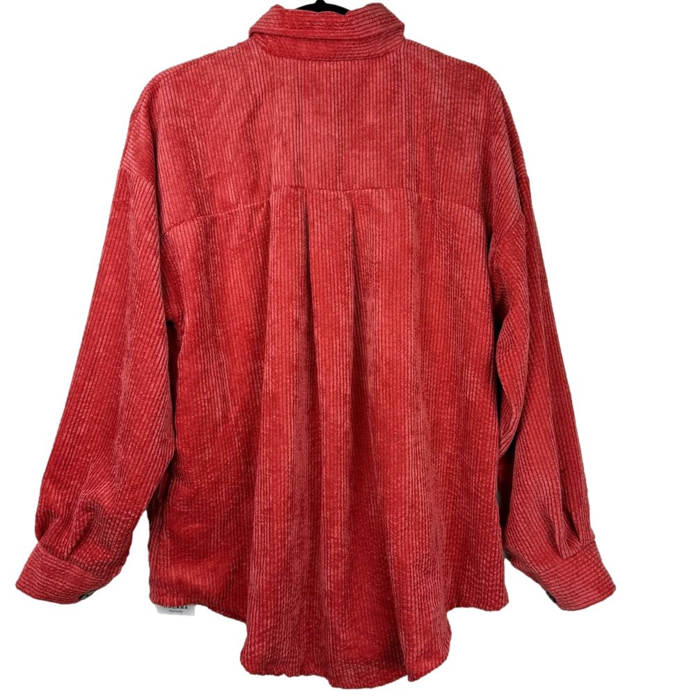 HALARA Women’s size small burnt orange corduroy shacket shirt jacket NWT - Picture 6 of 7